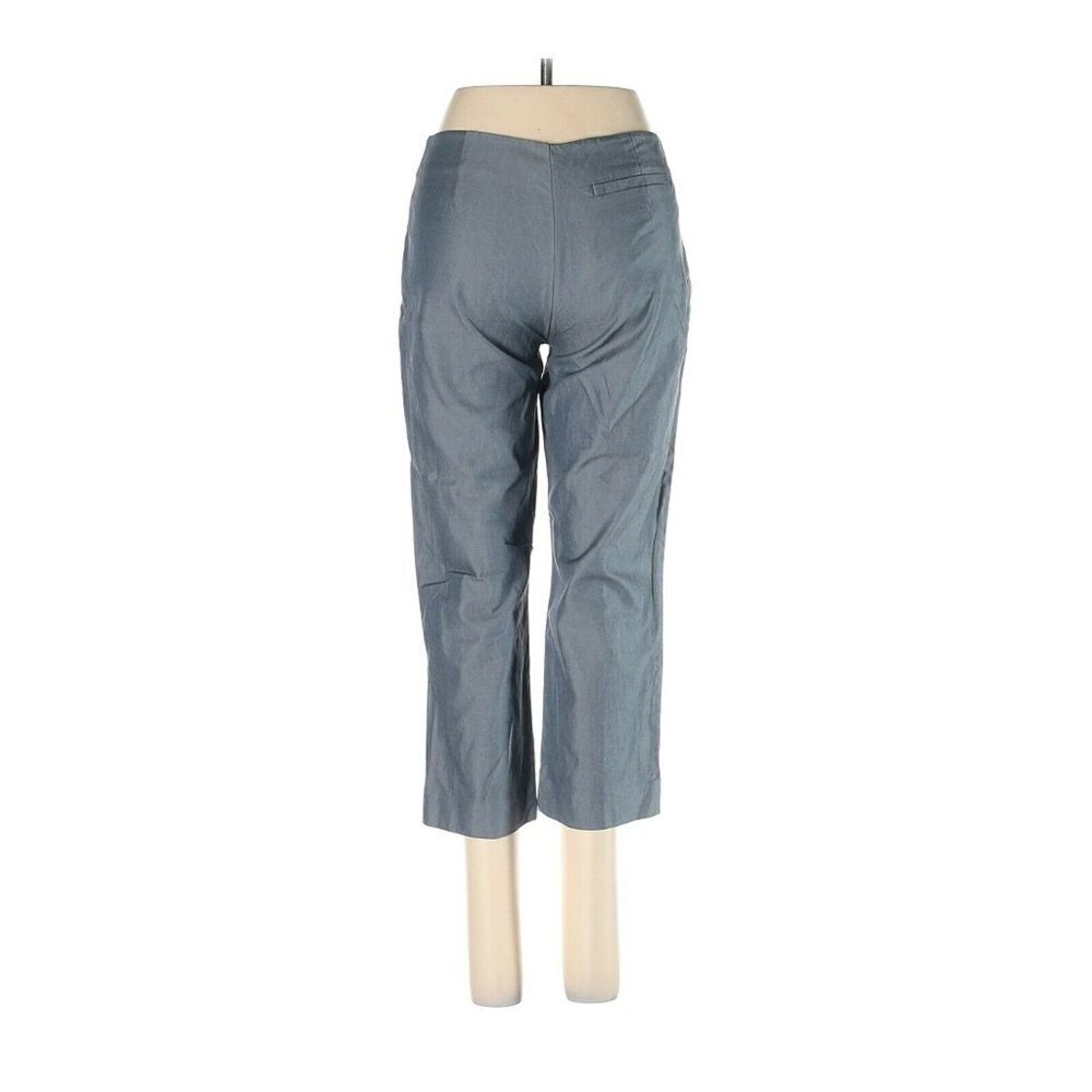 Club Monaco Gray Blue Chambray Flat Front Capri 2